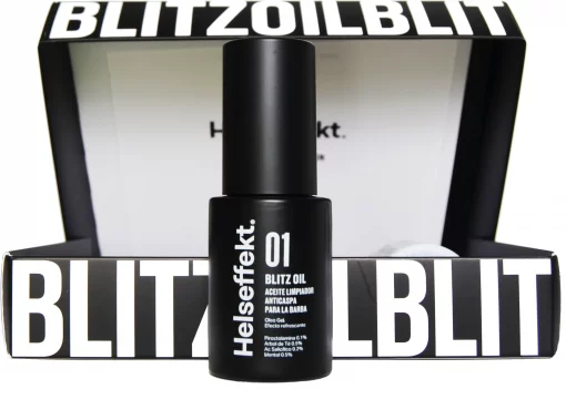 Blitz oil parte del pack Helseffekt Blitz. La solución total para eliminar la caspa de tu barba
